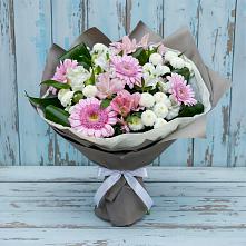 Букет цветов из:  Герберы, Альстромерии и Хризантемы в Домбаровский