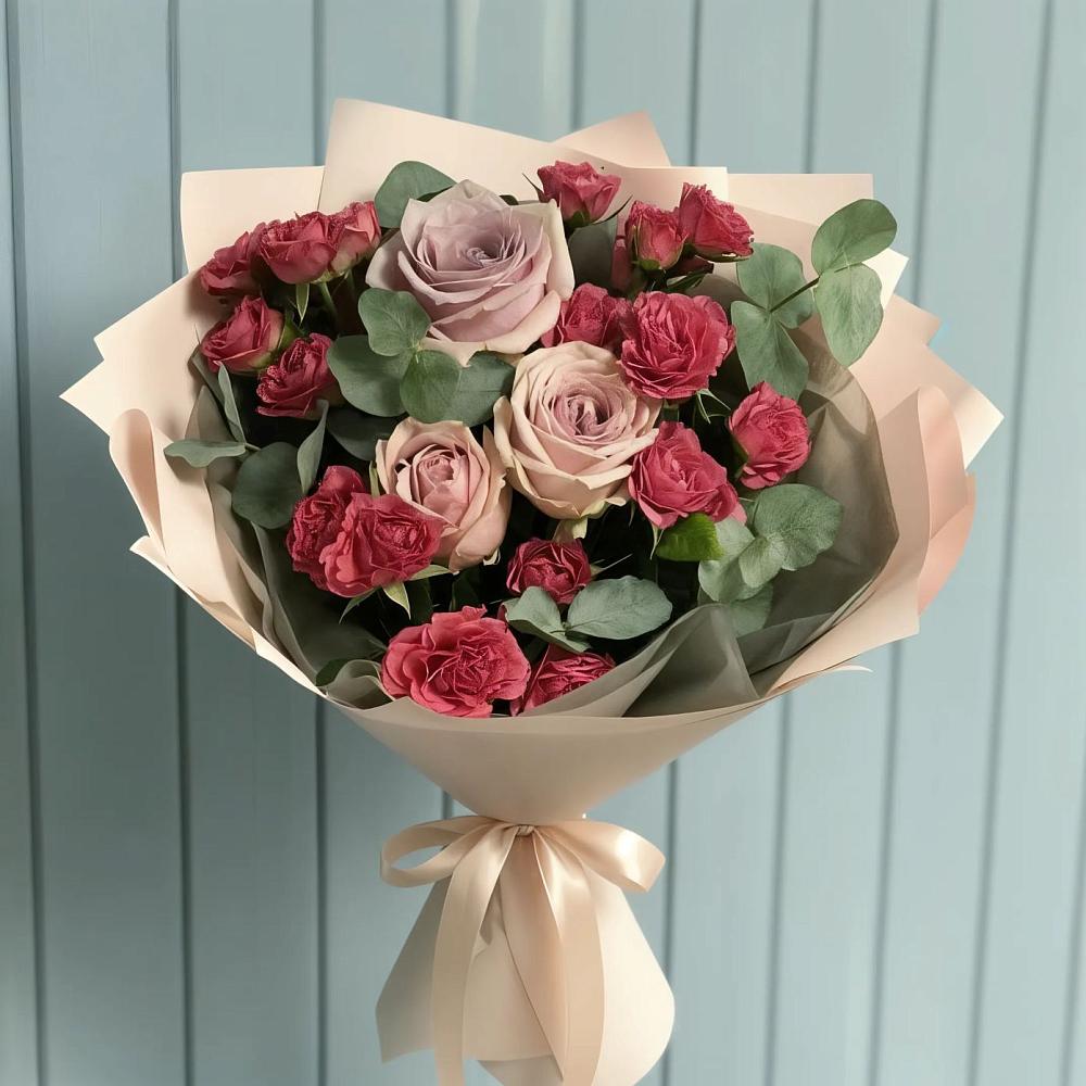 Букет цветов из: Гвоздики и Розы в Домбаровский