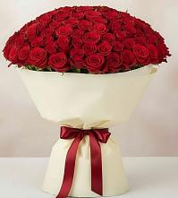 Букет 101 Красная роза Милано в Домбаровский
