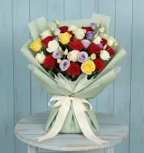 Букет цветов из:  Розы #REPLACE_PRED# Домбаровский