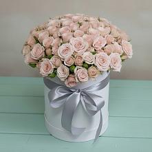 Цветочная композиция из Розы в шляпной коробке в Домбаровский