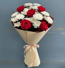 Букет цветов из:  Розы и Хризантемы в Домбаровский