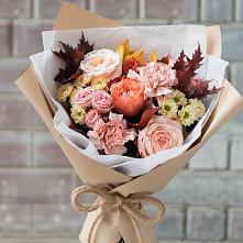 Букет цветов из:  Гвоздики, Хризантемы и Розы в Домбаровский