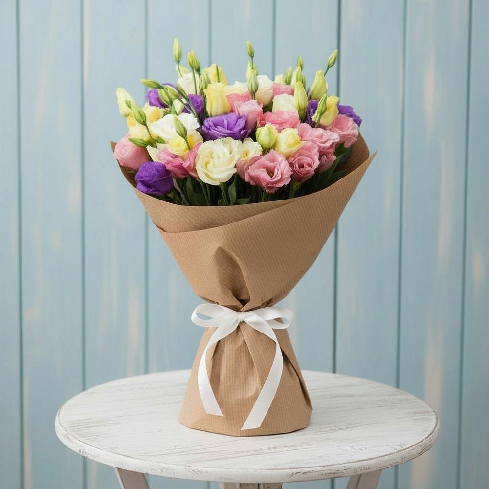 Букет цветов из: Лизиантусы в Домбаровский