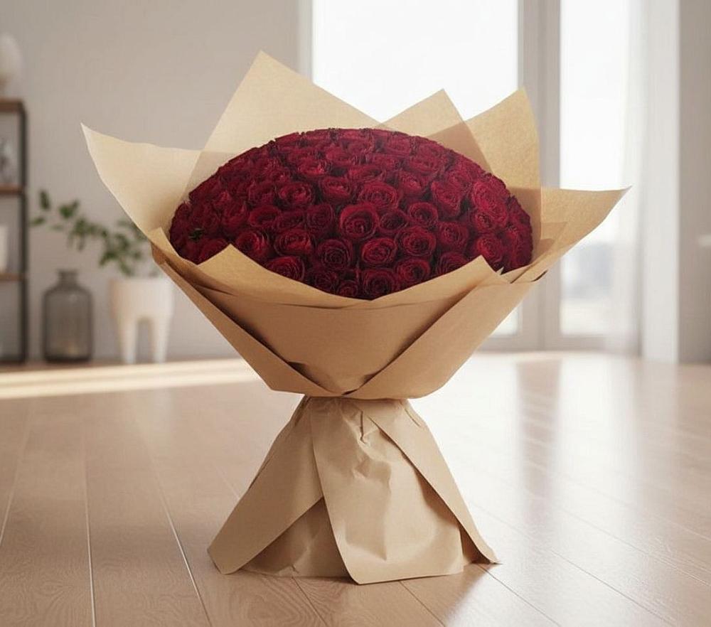 Букет 101 Красная роза в Домбаровский