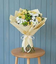 Букет цветов из:  Хризантемы и Розы в Домбаровский