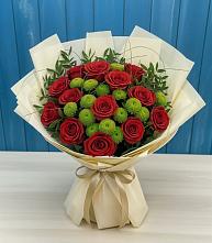 Букет цветов из:  Розы и Хризантемы в Домбаровский