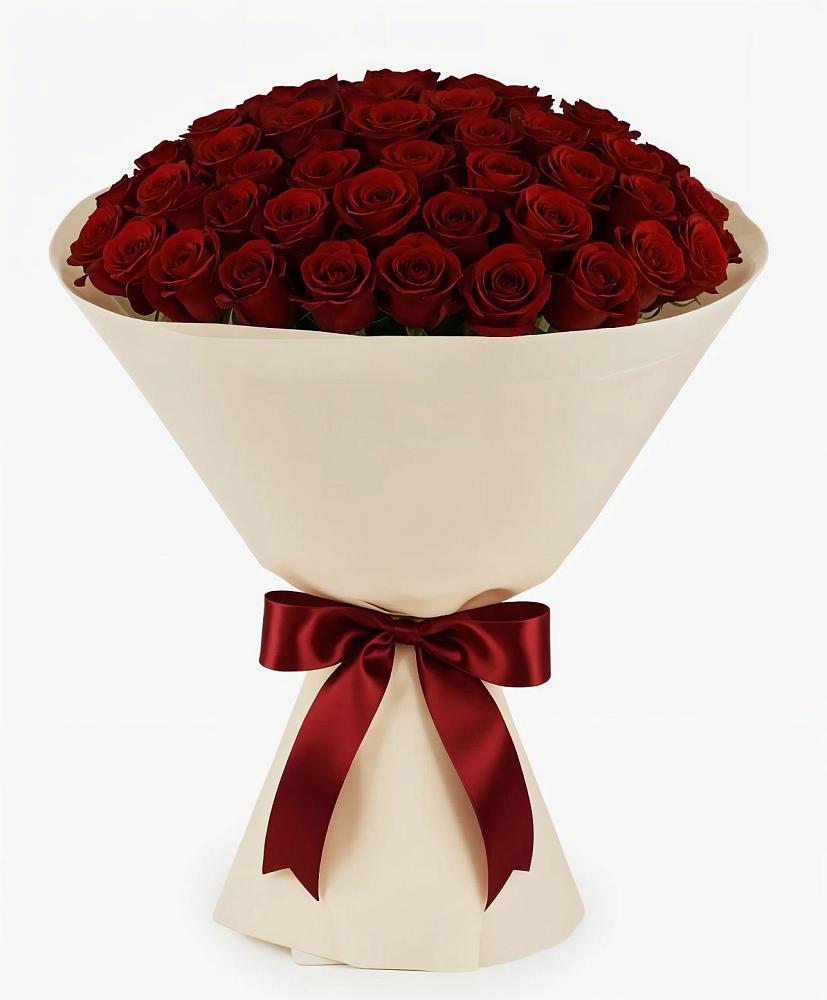 Букет 101 Бордовая роза Блэк Бакарра в Домбаровский