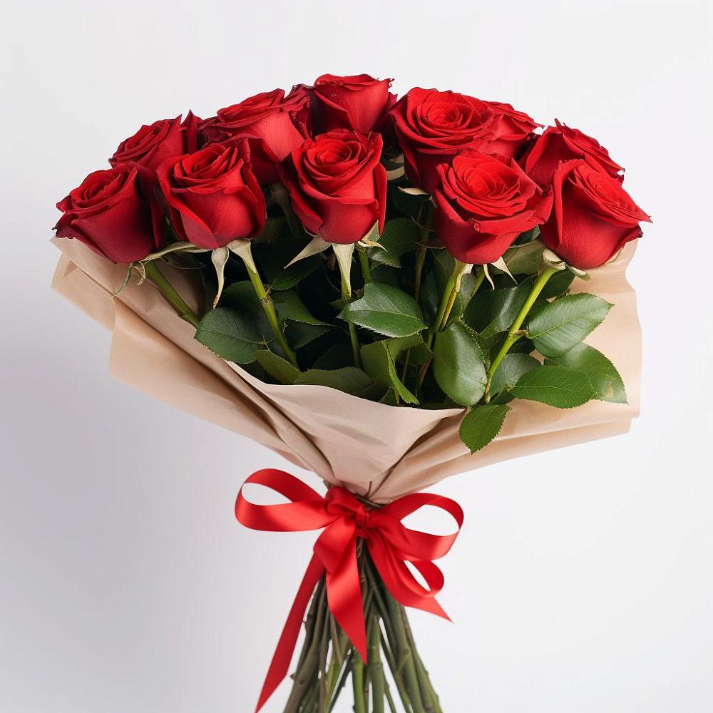 Букет 11 Красных роз Эдлесс Лав в Домбаровский